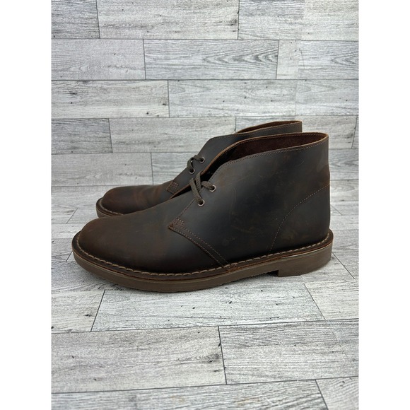 Clarks Desert Boots Mens Brown Leather Chukka Ankle Boots Size 8.5 main image 10